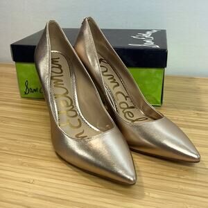 Sam Edelman 6 Hazel Champagne Leather Pumps‎ High Heels